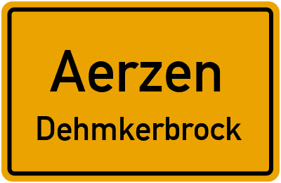 Ortsschild Aerzen Dehmkerbrock