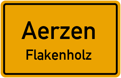 Ortsschild Aerzen Flakenholz