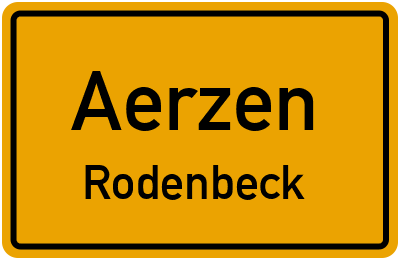 Ortsschild Aerzen Rodenbeck