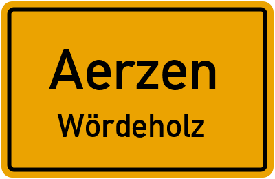 Ortsschild Aerzen Wördeholz
