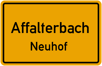 Straßenverzeichnis Affalterbach Neuhof