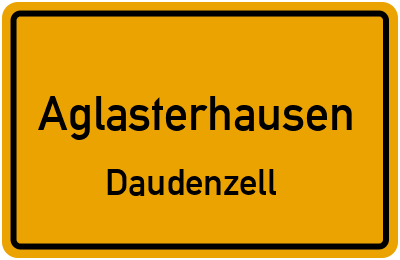 Ortsschild Aglasterhausen Daudenzell