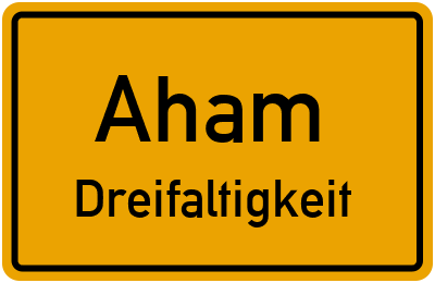 Straßenverzeichnis Aham Dreifaltigkeit