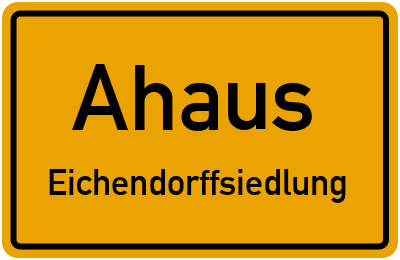 Straßenverzeichnis Ahaus Eichendorffsiedlung