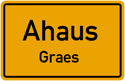 Ortsschild Ahaus Graes