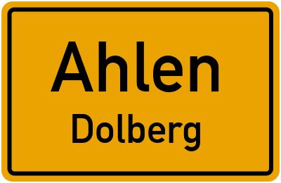 Ortsschild Ahlen Dolberg