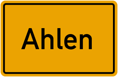 Ortsschild von Ahlen in Nordrhein-Westfalen