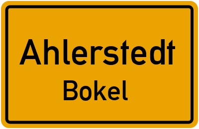 Ortsschild Ahlerstedt Bokel
