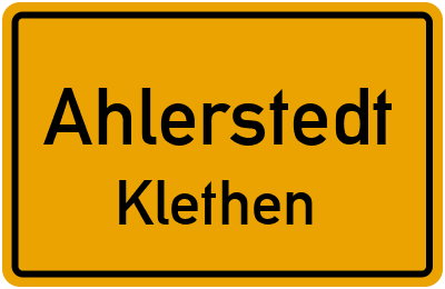 Straßenverzeichnis Ahlerstedt Klethen