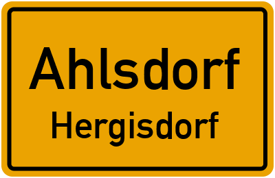 Straßenverzeichnis Ahlsdorf Hergisdorf