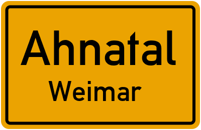 Straßenverzeichnis Ahnatal Weimar