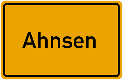 Ortsschild von Ahnsen in Niedersachsen