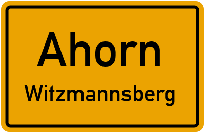 Straßenverzeichnis Ahorn Witzmannsberg