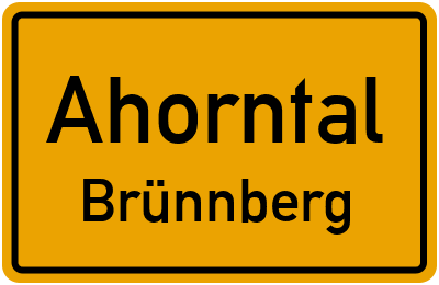 Straßenverzeichnis Ahorntal Brünnberg