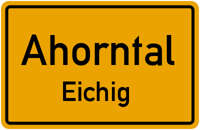 Straßenverzeichnis Ahorntal Eichig