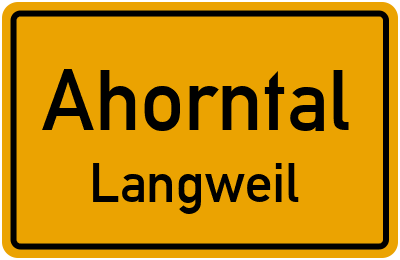 Straßenverzeichnis Ahorntal Langweil