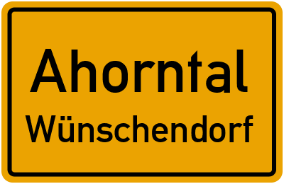 Straßenverzeichnis Ahorntal Wünschendorf