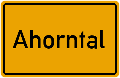 Ortsschild von Gemeinde Ahorntal in Bayern