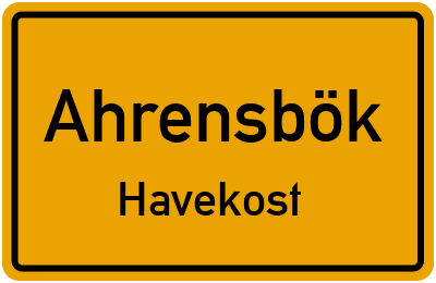 Straßenverzeichnis Ahrensbök Havekost