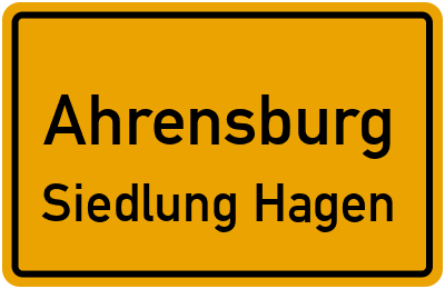 Straßenverzeichnis Ahrensburg Siedlung Hagen