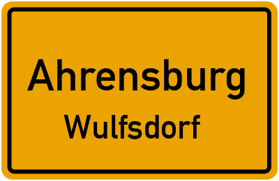 Straßenverzeichnis Ahrensburg Wulfsdorf