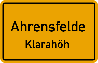 Straßenverzeichnis Ahrensfelde Klarahöh