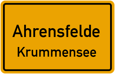 Straßenverzeichnis Ahrensfelde Krummensee