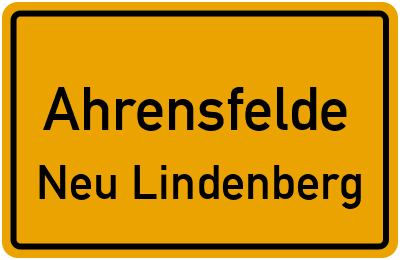 Straßenverzeichnis Ahrensfelde Neu Lindenberg