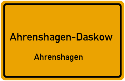 Straßenverzeichnis Ahrenshagen-Daskow Ahrenshagen