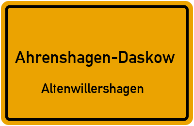 Straßenverzeichnis Ahrenshagen-Daskow Altenwillershagen
