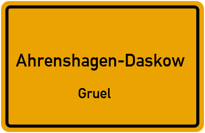 Straßenverzeichnis Ahrenshagen-Daskow Gruel