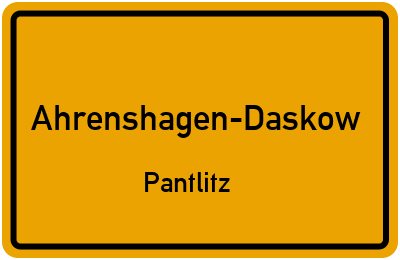 Straßenverzeichnis Ahrenshagen-Daskow Pantlitz