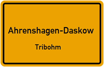 Straßenverzeichnis Ahrenshagen-Daskow Tribohm