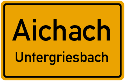 Straßenverzeichnis Aichach Untergriesbach