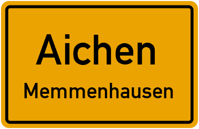 Straßenverzeichnis Aichen Memmenhausen