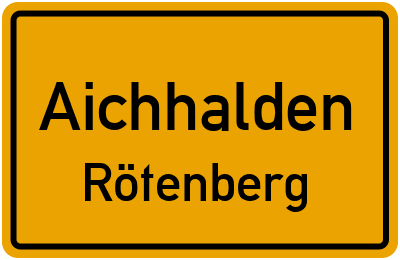 Straßenverzeichnis Aichhalden Rötenberg