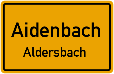 Straßenverzeichnis Aidenbach Aldersbach