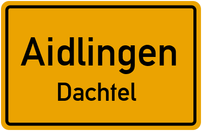 Straßenverzeichnis Aidlingen Dachtel