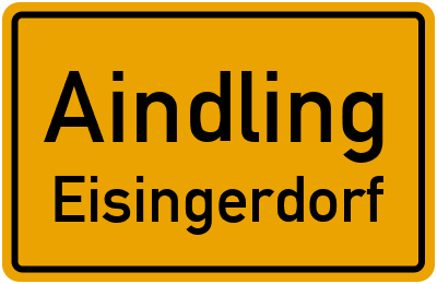 Straßenverzeichnis Aindling Eisingerdorf