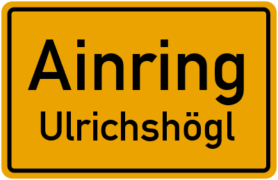 Straßenverzeichnis Ainring Ulrichshögl