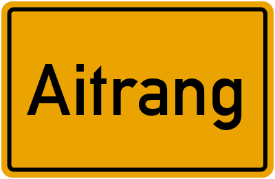 Ortsschild von Gemeinde Aitrang in Bayern