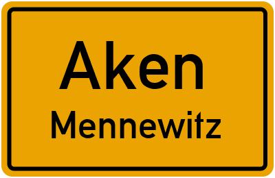 Straßenverzeichnis Aken Mennewitz