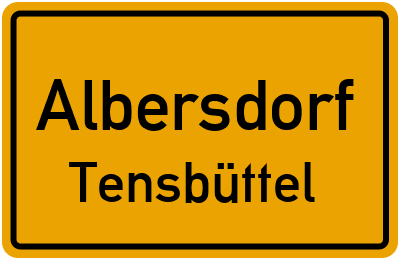 Straßenverzeichnis Albersdorf Tensbüttel