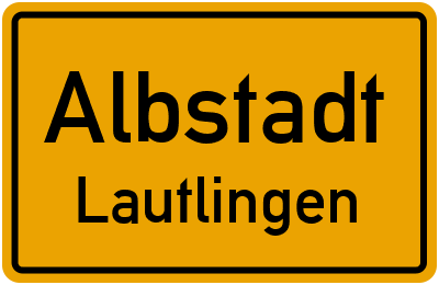 Ortsschild Albstadt Lautlingen