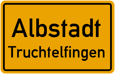 Ortsschild Albstadt Truchtelfingen