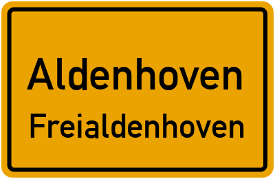 Ortsschild Aldenhoven Freialdenhoven