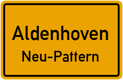 Straßenverzeichnis Aldenhoven Neu-Pattern