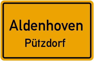 Ortsschild Aldenhoven Pützdorf