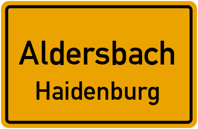 Straßenverzeichnis Aldersbach Haidenburg