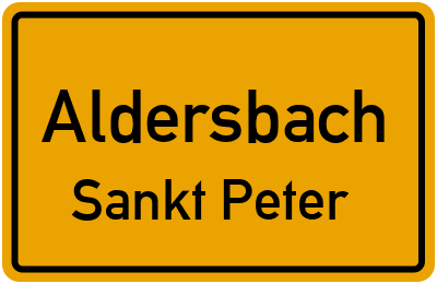 Straßenverzeichnis Aldersbach Sankt Peter